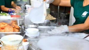 The real process of crafting authentic Banh cuon.