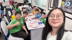 Hanoikids member's favourite moment with Pei Chun students. 